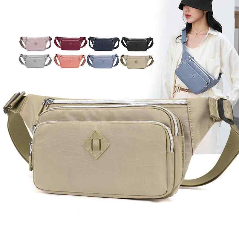 バッグ レディース ナイロン ウエストバッグ ショルダーバッグ 軽量 大容量 普段使い 旅行 斜めがけ か..