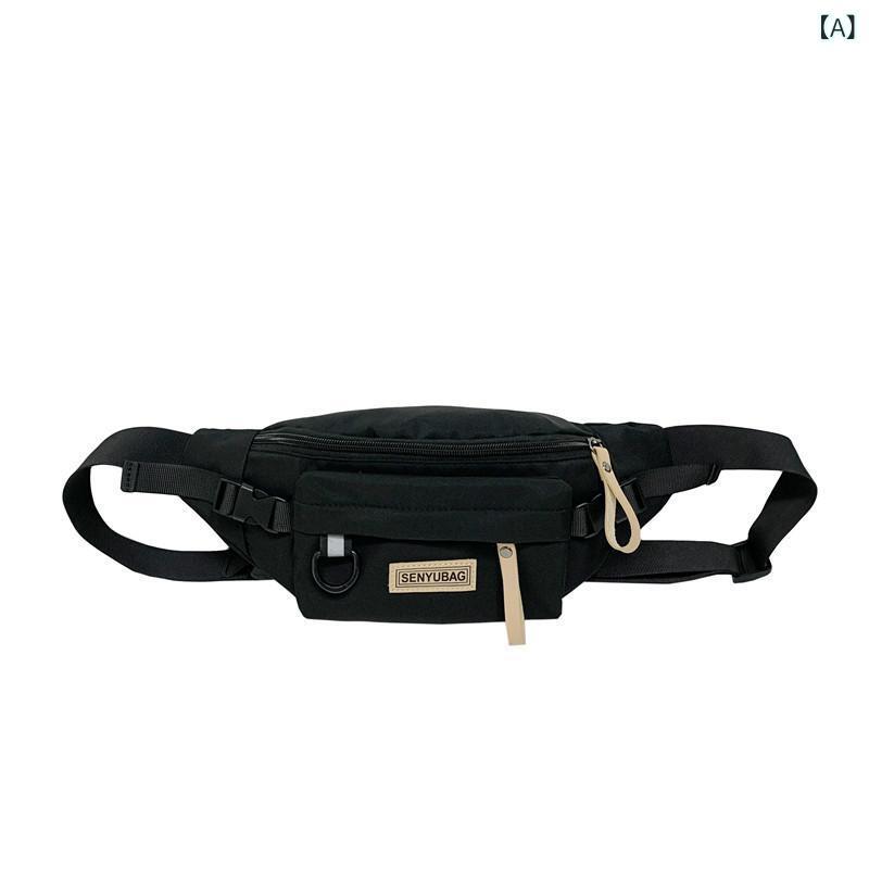 バッグ レディース ウエストバッグ ナイロン 撥水 軽量 鞄 ショルダーバッグ スポーティ カジュアル 旅行 アウトドア ブラック ピンク系 ホワイト