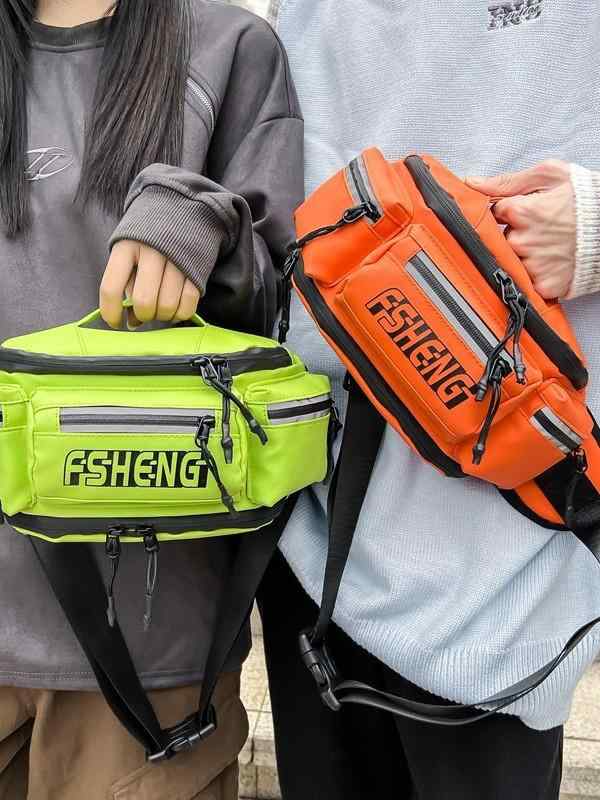 ウエストバッグ レディース メンズ 夜間 蛍光色 街歩き バイク アウトドア スポーツ 鞄 カバン
