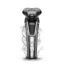 メンズ 電気シェーバー【2025年新登場&1台3役】シェーバー 電動髭剃り ひげそり 電動シェーバー 深剃り 360°回転式シェーバー お風呂剃り 丸洗い可 電気カミソリ LCD電池残量表示 防水 乾
