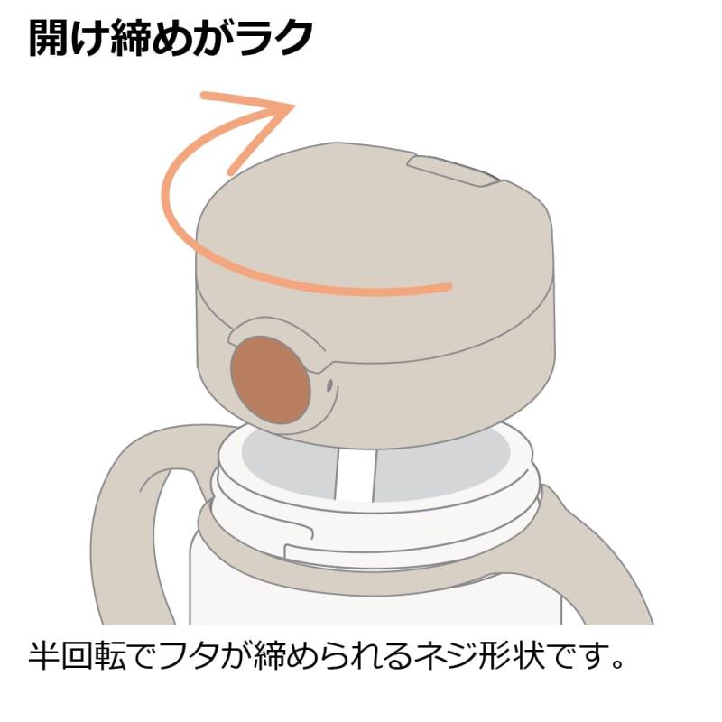 リッチェル 漏れない 洗いやすい おでかけストローマグ ブラック 320ml 7カ月から 手前にくるストローで最後まで飲み切りできる