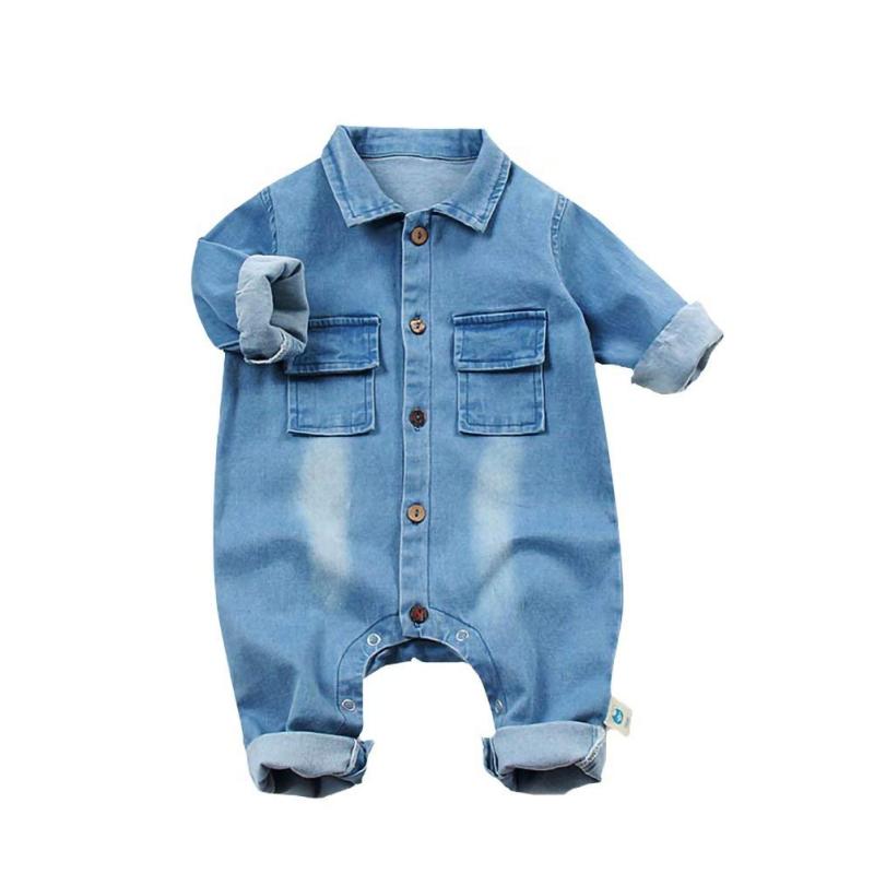 Burning Go ベビー服 デニムロンパース 赤ちゃん オーバーオール 新生児 子供服 オールインワン 柔らかい ふわふわ ジャンプスーツ 女の子 男の子 前開き 長袖 幼児 かわいい 春 夏 秋メイン素材：綿肌触りが気持ちいいコットン素材柔軟性優れ、着心地や肌触りがとてもいいです。赤ちゃん用長袖のデニムロンパース、ちょつと大人っぽいデザインがいいですね。普段のお出かけや帰省、旅行などにぴったりカジュアルな装いがすぐに完成する1着です。デニムですので遊び着や公園用としても活躍できると思います。お出かけが楽しくなっちゃいます前開きだから着脱も簡単、出産祝いにも最適です。