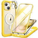 Miracase iPhone15 用 ケース MagSafe対応 9H 強化ガラス 360°保護 スマホケース アイフォン15用 ケース 全面カバー 全身バンパースマホケース iphone 15用保護ケース 6.1インチ フルカバー ワイヤレス充(3)