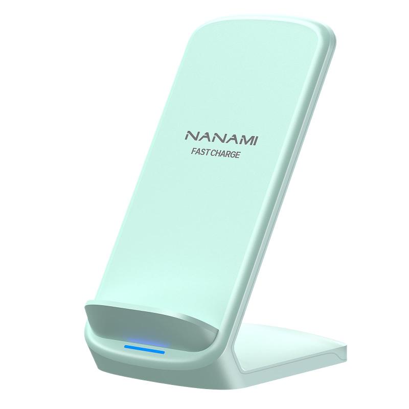 NANAMI ワイヤレス充電器 最大15W出力 急速充電器 (Qi認証) 置くだけ 充電スタンド 卓上充電器