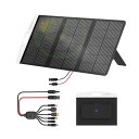 ERICSITY ソーラーパネル 100W 折りたたみ式 ソーラーチャージャー 太陽光パネル 最新型ETFE 単結晶 23%高転換率 急速充電 IP65防水防塵 直列&並列 スタンド付き DC5521 DC7909 DC6530 DC35135 Ande