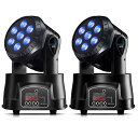 BETOPPER ムービングライト 7x8W RGBW LED 舞台照明ディスコライト ステージライト7色変換 DMX512 9/14CH パーティライト DJ disco light for party 高速回転 音声連動 結婚式/パーティー/カラオケ