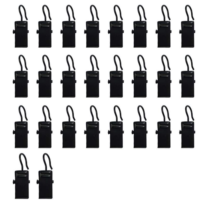 【C.M.】 カーテン クリップ フック 26個セット カーテンリングクリップ お好み生地を挟む ブラック(3)