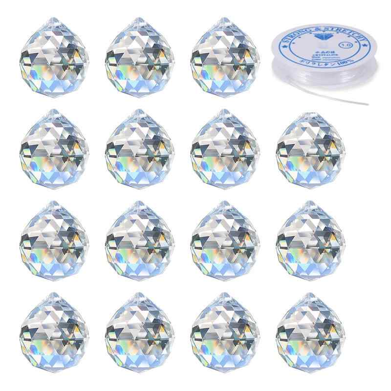 MerryNineクリアクリスタルボールプリズムサンキャッチャーレインボーペンダントメーカー、Windows用ク..