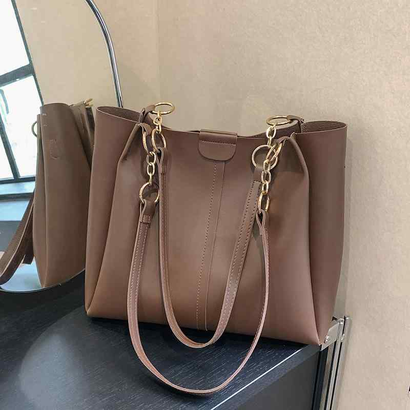 トートバッグ レディース 大容量 通勤 通学 ショッピングバッグ PUレザー 肩掛け バッグ 鞄 ブラック ..