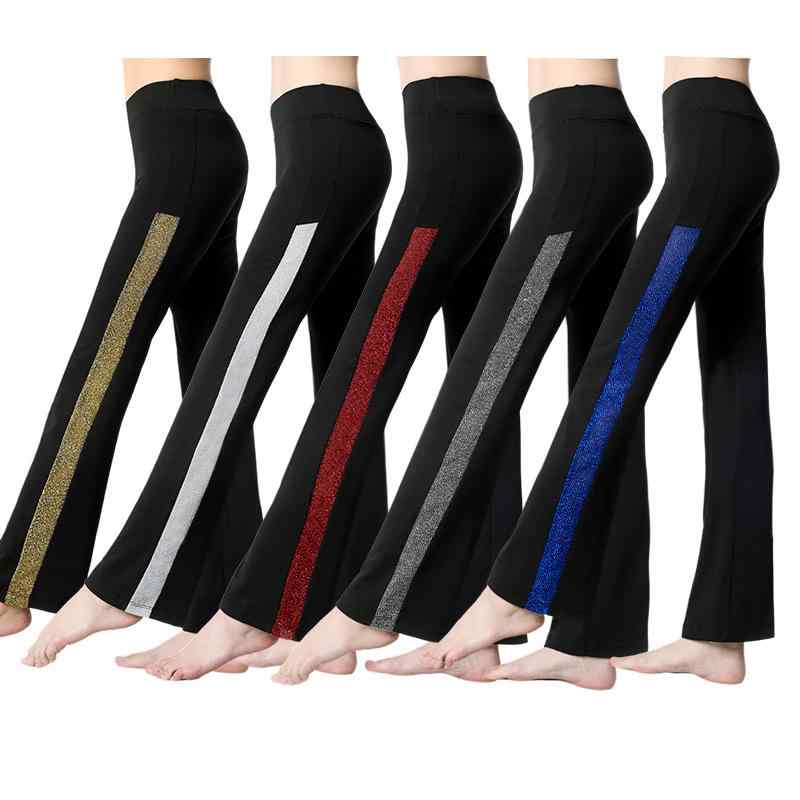 ヨガパンツ レディース 配色 微フレアパンツ 運動着 ランニング トレーニング レギンス 中間ウエスト ..