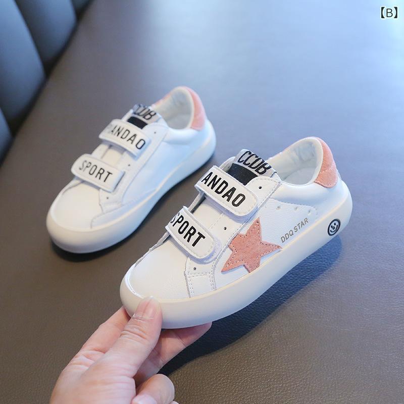 スニーカー キッズ 白 子供靴 女の子 男の子 運動靴 通学 幼稚園 小学生 滑り止め 通気性 マジックテープ 黒 ピンク 黄色 紫2 3