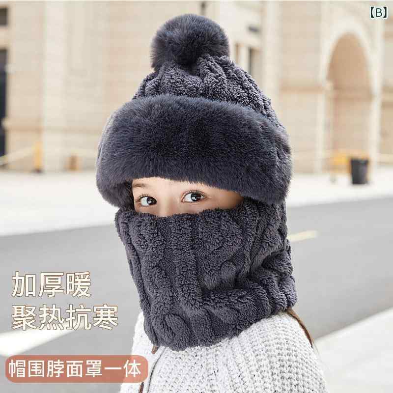帽子 キッズ ベビー 防寒帽子 ネックウォーマー 一体型 ニット帽 厚手 あったか か...