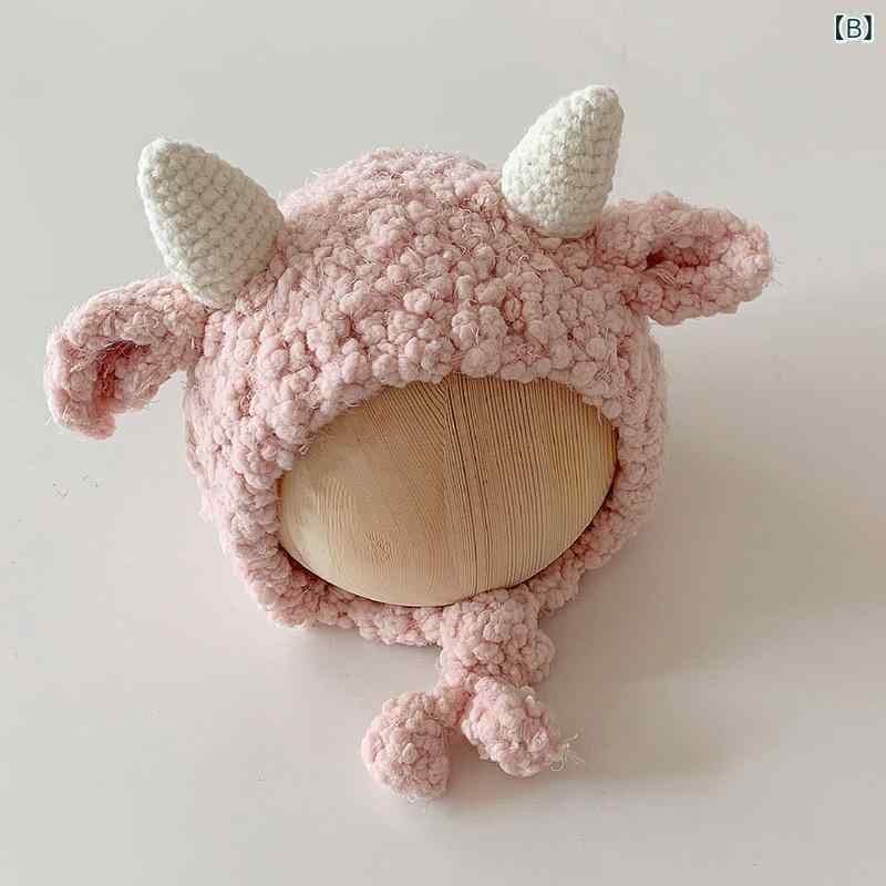 帽子 ベビー用 秋冬 かわいい 小羊 もこもこ あったか 保温 防風 ニット帽 キッズ ...