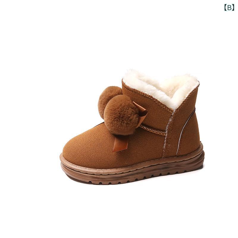 スノーブーツ キッズ 子供用 冬用 裏起毛 短靴 かわいい ベビー 保温 滑り止め ブ...