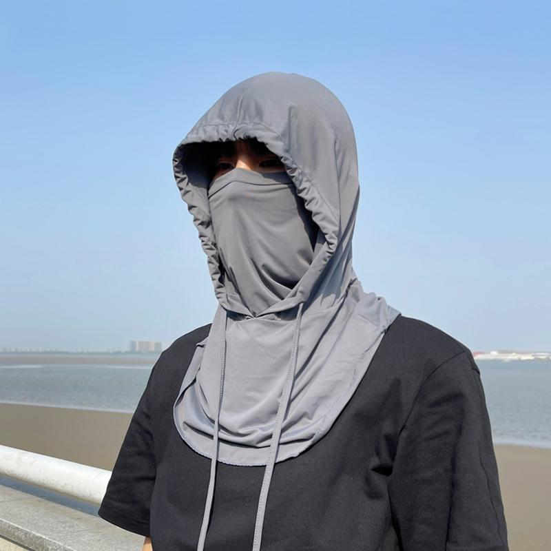 フェイスカバー 男性用 接触冷感 ネックウォーマー UVカット フェイスガード 紫外線対策 日焼け防止 呼吸しやすい 伸縮性 通気性 ランニング 釣り 登山 アウトドア
