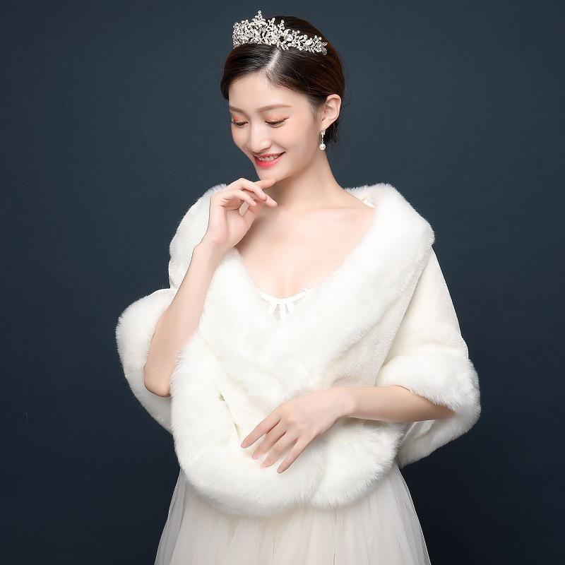 For Women - ショール レディース 冬 パーティー 結婚式 ストール 披露宴 フォーマル 厚手 綿 白色 保温性 優雅 エレガント
