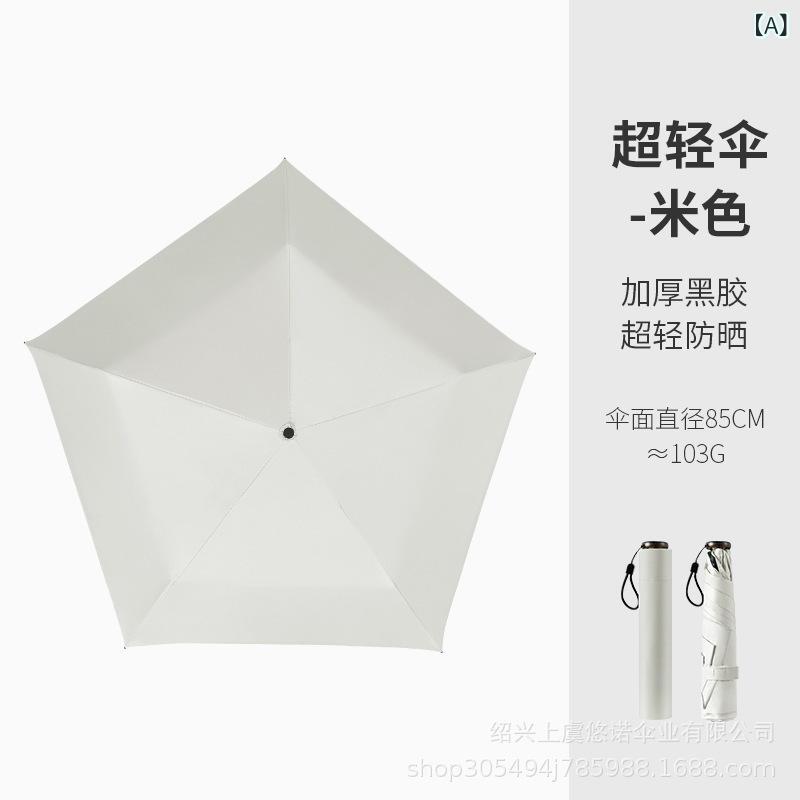 clearstoreの傘 レディース 折りたたみ傘 軽量 晴雨兼用 UVカット 日傘 無地 ベージュ グリーン スカイブルー ネイビー ピンク 通勤 通学｜アングル2