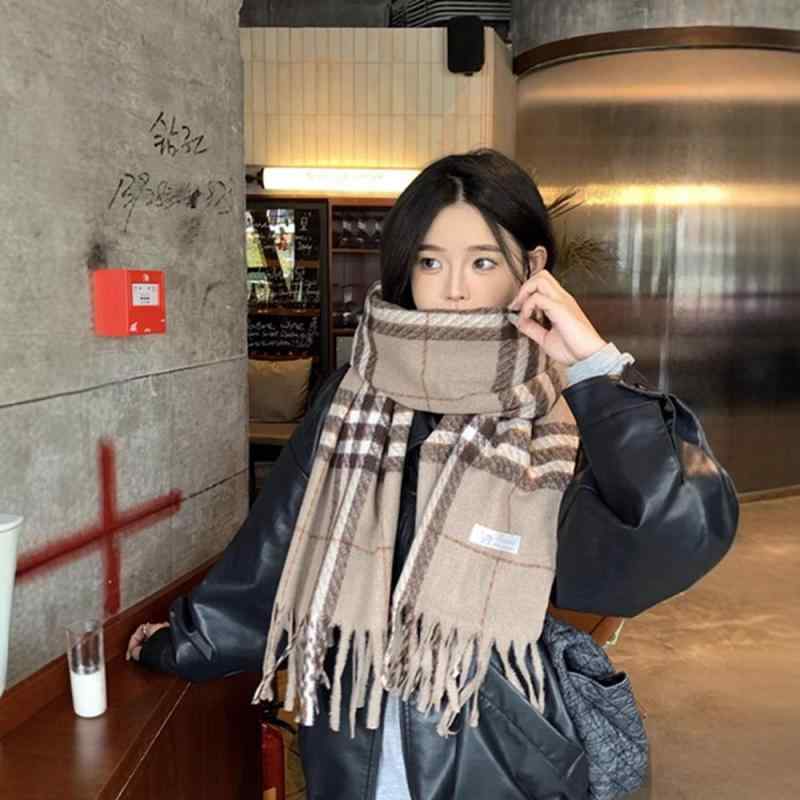 マフラー レディース 秋冬 チェック柄 ブリティッシュスタイル 大判 ストール メンズ 防寒 墨グリーン ブラウン カーキ ベージュ レッド ブラック あったか 普段使い