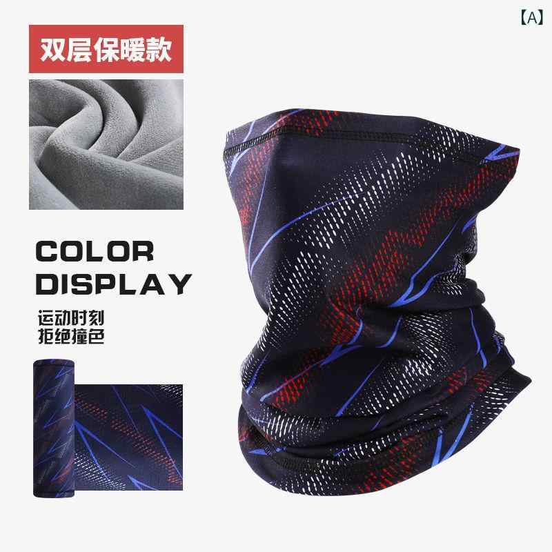 ネックウォーマー 男性用 秋冬 防寒 保温 首巻き ネックカバー スヌード 斜紋綿 裏起毛 三国演義 X戦警 西蔵往事 長城 纯色 ブラック グレー リバーシブル あったか 12歳以上 12歳以内