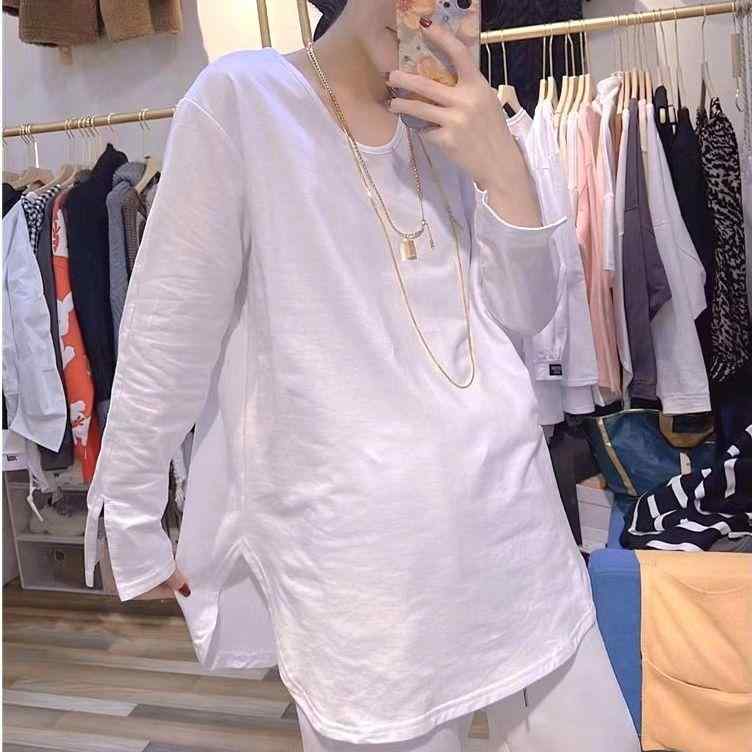 乐天商城 - Tシャツ レディース 大きいサイズ 秋冬 コットン 長袖 トップス ゆったり 体型カバー ラウンドネック カットソー
