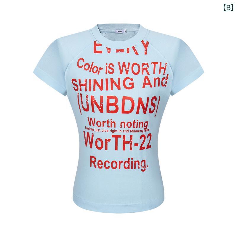 Tシャツ レディース 半袖 ゆったり 花灰色 天藍色 丸首 接触冷感 アルファベット柄 春夏 トップス 普段使い 通勤着