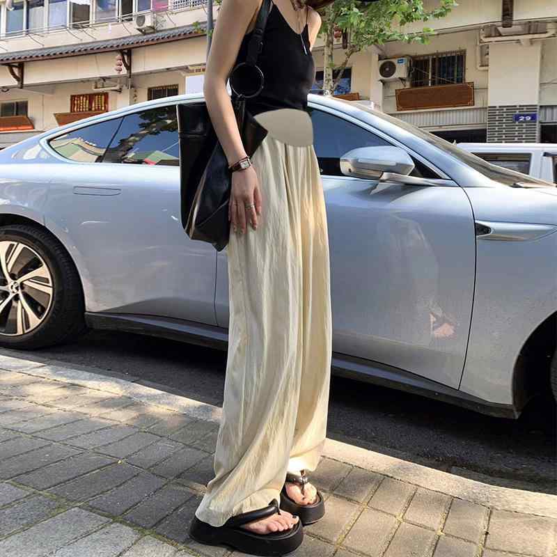 マタニティ パンツ レディース 春夏 薄手 妊婦 ズボン ポリエステル 涼しい 杏色 ブラック ピンク カー..