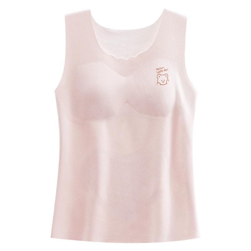 インナーウェア・肌着 ガールズ ジュニア 裏起毛 あったかインナー カップ付き タンクトップ 接触温感 保温性 通学