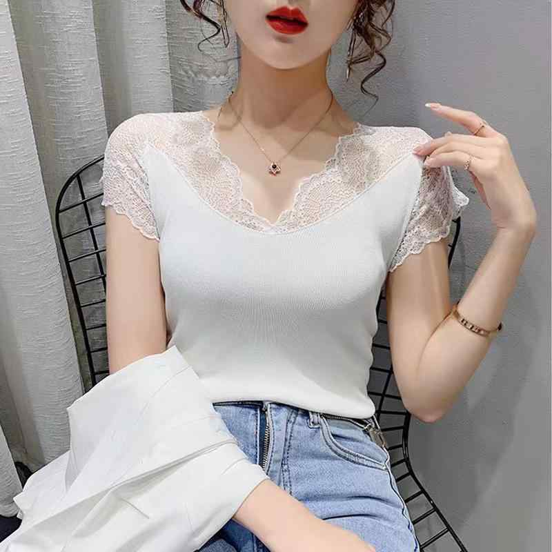 乐天商城 - タンクトップ レディース Vネック レース モダール カットソー トップス インナー 美背 高弾性 ストレッチ ノースリーブ 白 黒