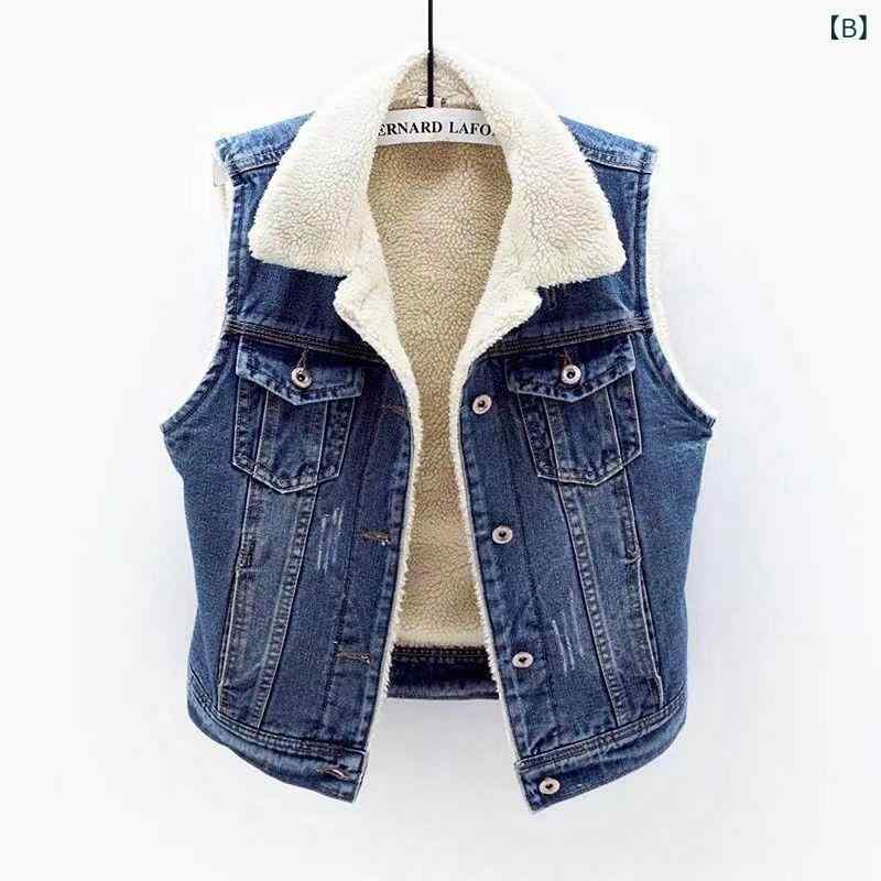 Las mejores damas de otoño y invierno chico denim cabello trasero cabello corto corto corto canjeado canjeado dulce contra el frío suave uso habitual azul — vista 3