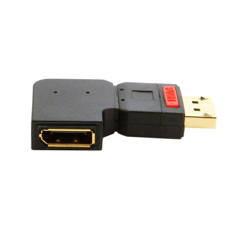 Xiwai ディスプレイモニター用左アングル DP DisplayPort 90 度 - Mini DP DisplayPort メスケーブル