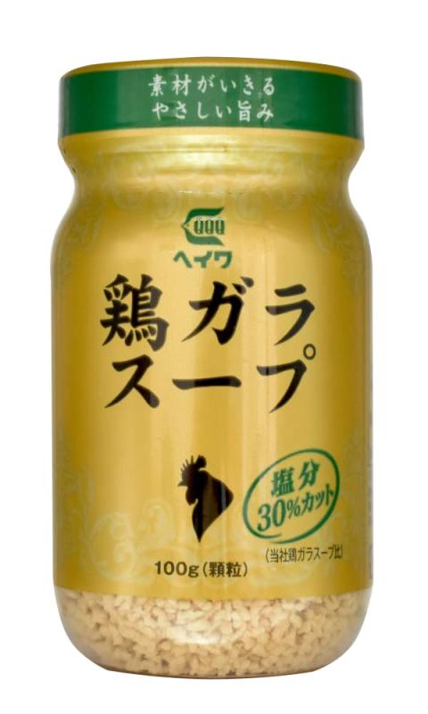 樂天商城 - 平和食品工業 鶏ガラスープ 塩分30％カット 100g×3個