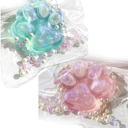 スクイーズ 猫の手 肉球 スクイーズボール 水飴 スクイーズ玩具 7cm 2点セット 手作り 透明 TPR ソフト低反発 リアル 触感いい 猫の足 猫の爪 握る玩具 感覚おもちゃ ストレス解消 暇つぶし 不 clearstore2024-10416778 clearstore サンプル画像2