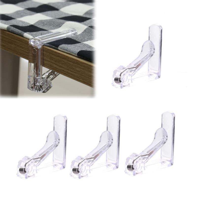 Doyime テーブルクロスクリップ 4個入 テーブルクロス止め テーブルクロスストッパー テーブルクロス 固定用 調節可能 滑り止め クリップ 4.8cm以下の天板対応