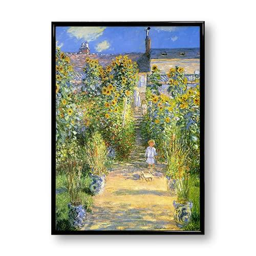 ポスター モネ ヴェトゥイユの画家の庭 インテリア アートポスター おしゃれ リラックス 景色 花 絵画