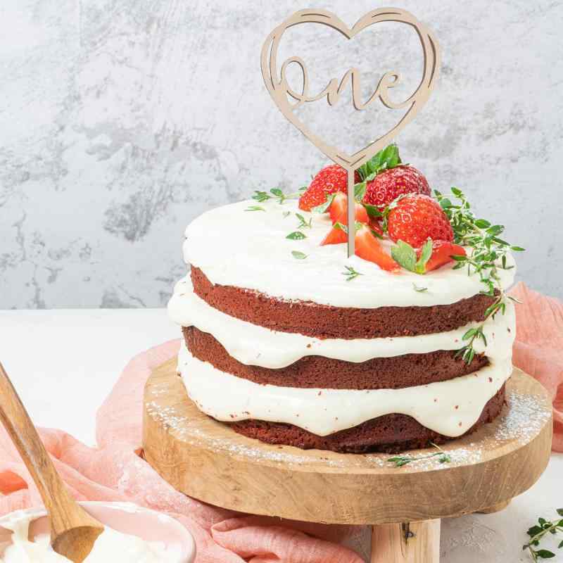 ADOFUNケーキトッパー 誕生日 木製 ケーキ飾り ケーキトッパー ケーキトッパー ハ...