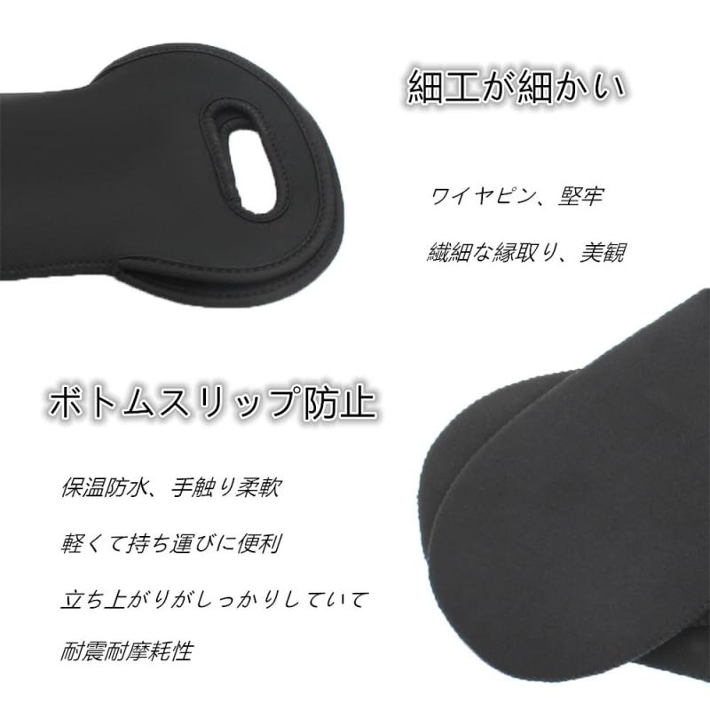 YACHUN コンパクトになるワインバッグ ワイン保冷バッグ ボトル 断熱収納 日本酒 焼酎 シャンパン ギフト 巾着袋 持ち運びに便利(ブラック、1個) clearstore2024-10413669 clearstore サンプル画像3