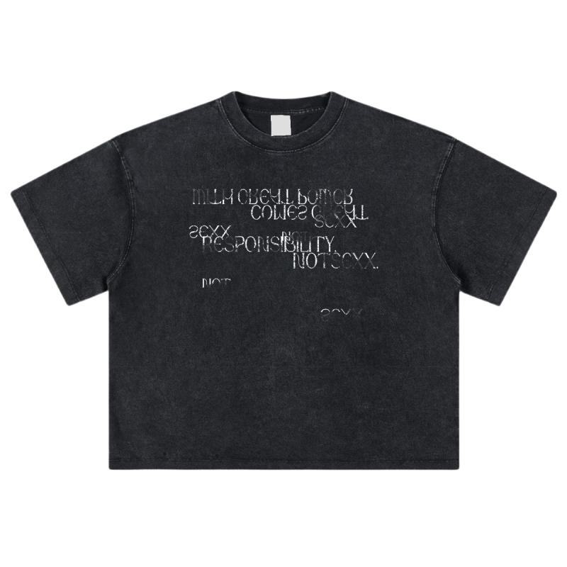 乐天商城 - Tシャツ 男性用 トップス ロゴTシャツ コットン100% 半袖Tシャツ ゆったり ビッグシルエット クルーネック カットソー カジュアル アメカジ 古着風 ホワイト ブラック ウォッシュブラック