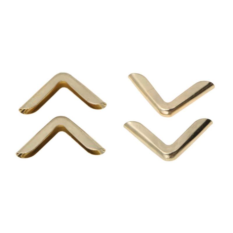 Akozon ブックコーナープロテクター 50枚入り ブックコーナープロテクター用 scrapebook ヴィンテージフォトアルバム 日記 辞書 どに適応(金（15×2.2mm）)