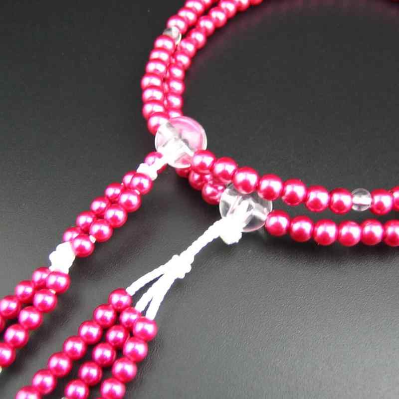 妙蓮花 創価学会用数珠 念珠 SGI数珠 女性用 Mサイズ PCパール ワインレッド アクリル製水晶仕立 SGI praying beads clearstore2024-10319781 clearstore サンプル画像3