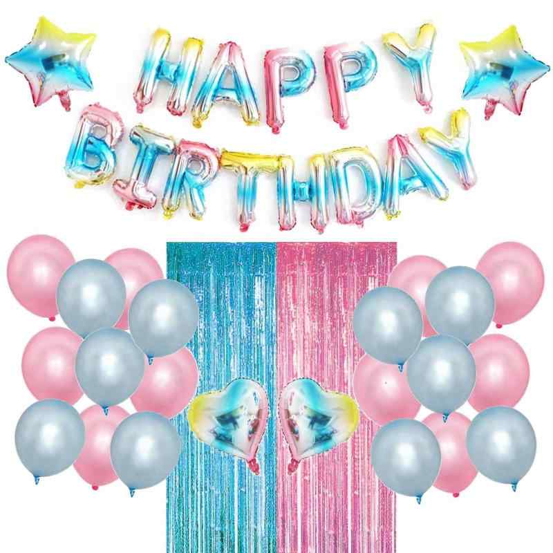 誕生日 飾り付け HAPPY BIRTHDAY バルーンハッピーバースデー 飾り ハート 風船 紙吹雪風船 誕生日パーティー ガーランド サプライズ お祝い イベント 装飾 風船セット