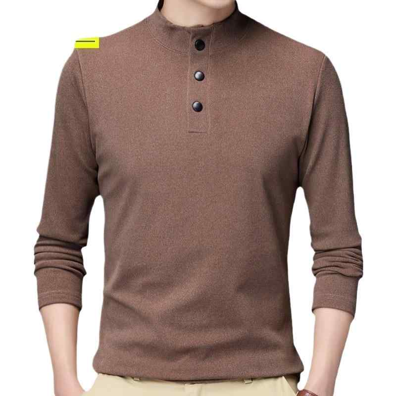 Tシャツ メンズ 男性用 長袖 カットソー ハーフ ハイネック 両面起毛 裏起毛 暖かい 秋冬 トップス インナーウェア カジュアル 普段使い
