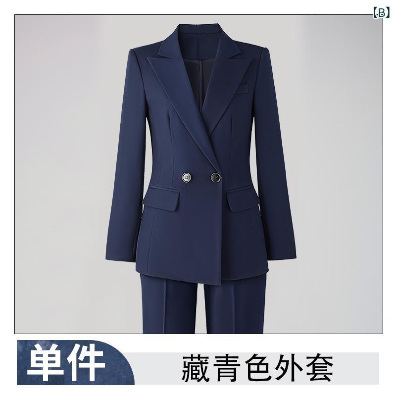 clearstoreのレディース ビジネススーツ セットアップ ジャケット パンツ シャツ 大学生 面接 オフィス フォーマル 黒 紺 無地 ポリエステル｜アングル2