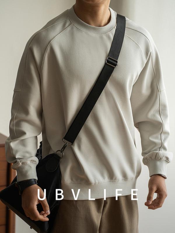樂天商城 - スウェット メンズ 男性用 トップス 春物 薄手 トレーナー 長袖 Tシャツ ラウンドネック ドロップショルダー リブ裾 無地 部屋着 普段使い ルームウェア スポーティ 灰色 グレー系 ポリエステル 綿