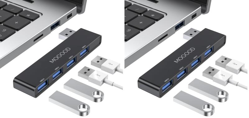 MOGOOD USBハブ3.0 USBスプリッタノートパソコンUSBハブUSBポートスプリッタUSBマルチポートアダプタノートパソコン、Windows PC、Mac、プリンタ、フラッシュメモリドライブ、モバイル