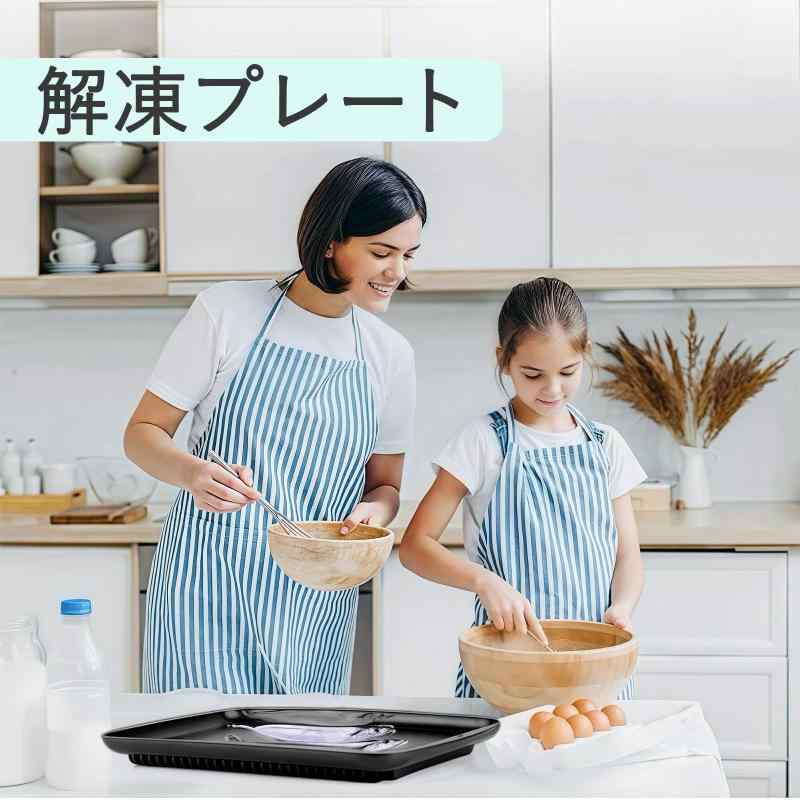 Doyime 解凍プレート【急速解凍 自然解凍】解凍トレイ 解凍皿 解凍板 アルミ 長方形 抗菌 吊り下げ可能 粗熱 うま味を逃さず 解凍時間を劇的に短縮 冷解食品解凍 肉 魚対応 家庭 業務用 30×22x clearstore2024-10427875 clearstore サンプル画像2