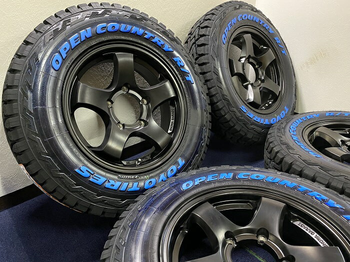 車検対応 新品 ラジアル 185/85R16 105/103 N LT TOYO TIRES オープンカントリー OPEN COUNTRY R/T ショウワガレージ X－Line TYPE－M ホイール＆タイヤセット 185 85 16 ジムニー AZオフロード JB64 JB23