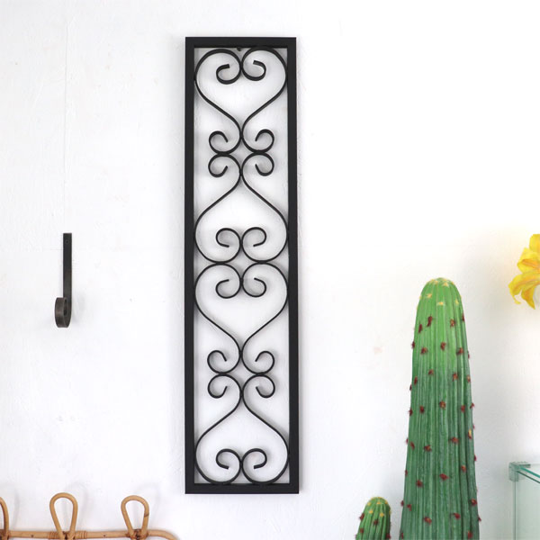 壁飾り 壁掛け ウォールデコ タペストリー ブラック アンティーク アイアン インテリア