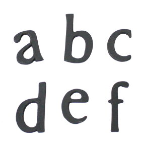 真鍮 小文字 ブラック 45mm アルファベット a b c d e f ネコポス メール便