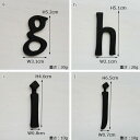 真鍮 小文字 ブラック 45mm アルファベット g h i j k l ネコポス メール便 2