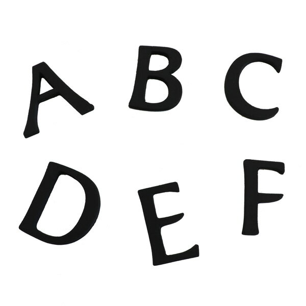 大文字 ブラック 真鍮 45mm アルファベット A B C D E F l看板 表札 ネームプレート 黒 ツリーハウス ネコポス メール便